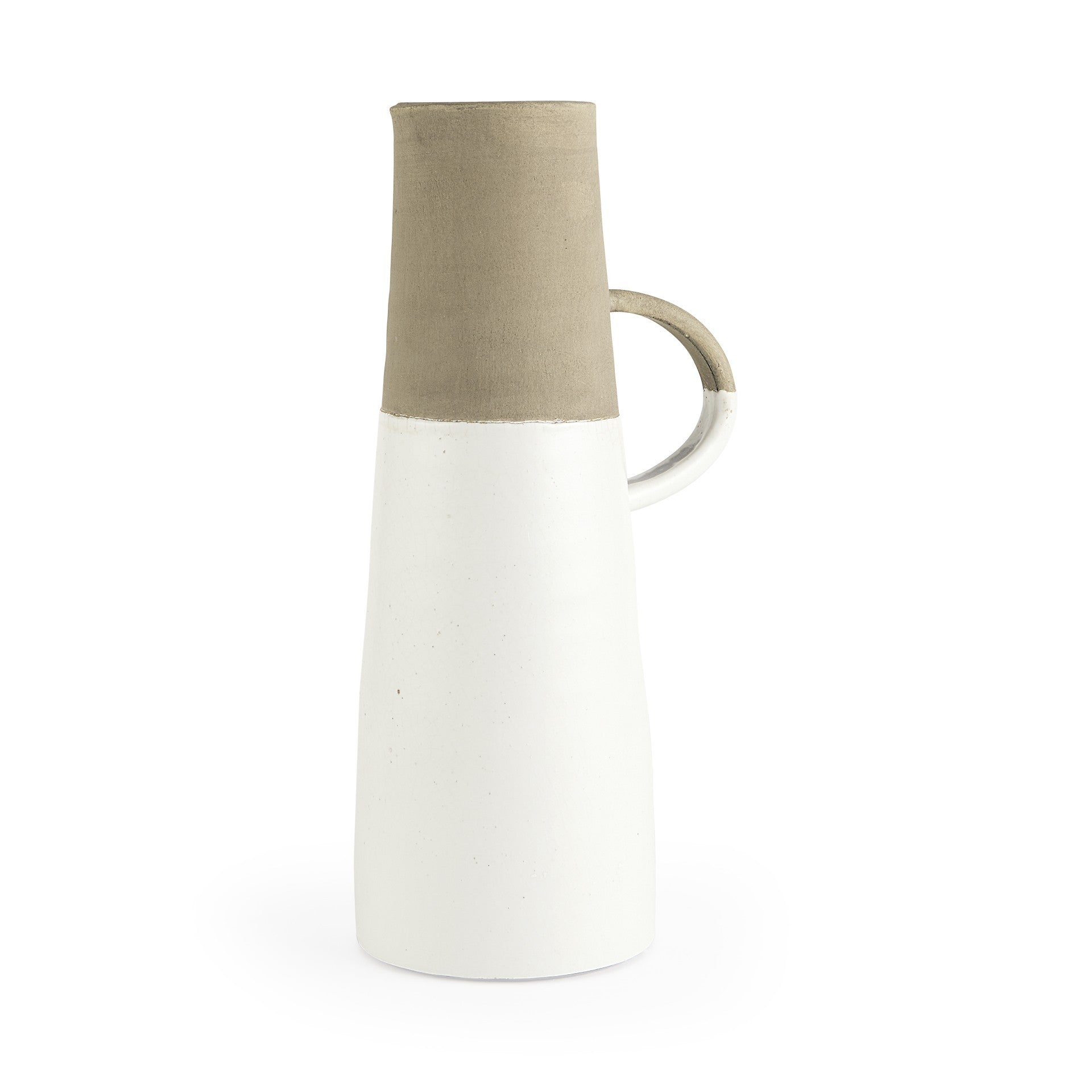 16 Rustic Organic White And Natural Decorative Jug