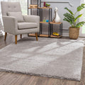 8 X 11 Ivory Modern Solid Shag Area Rug