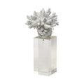 10 White Contempo Coral And Glass Sculpture