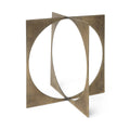 10 Burnished Gold Metal Circle Square Sculpture