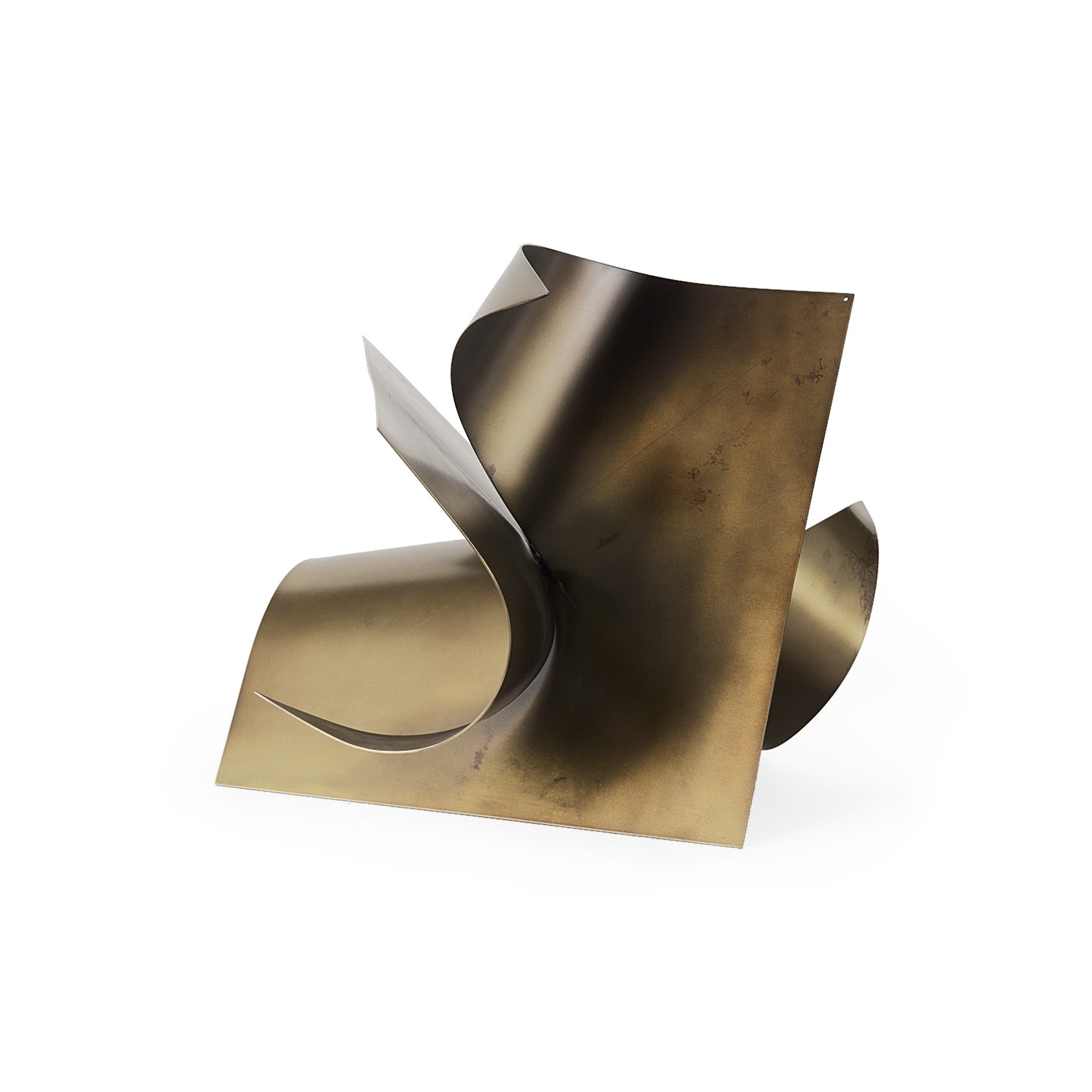 12 Contempo Antiqued Gold Abstract Sculpture