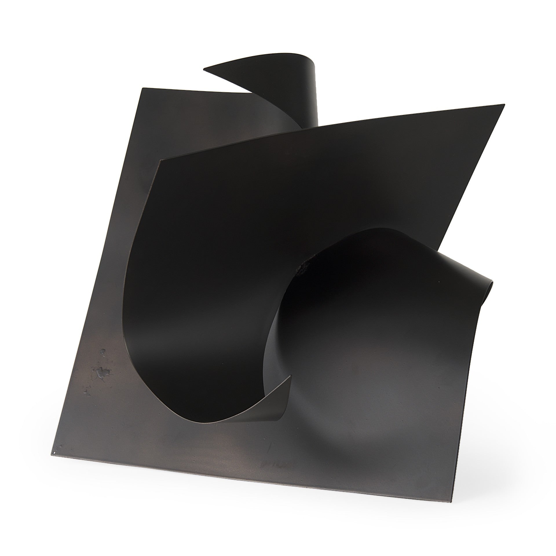 18 Contempo Antiqued Black Abstract Sculpture
