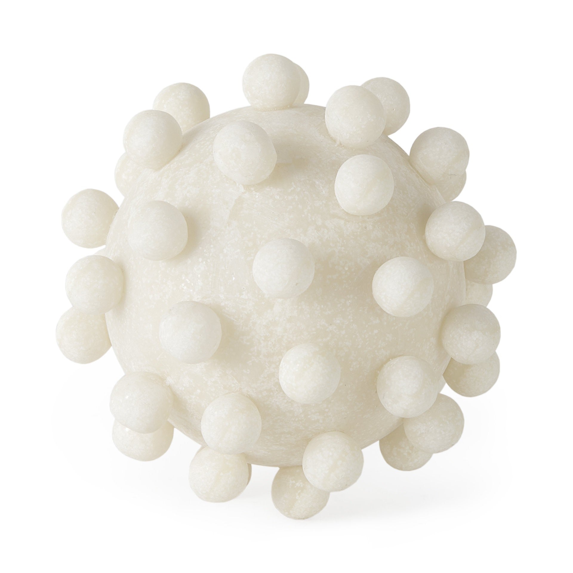 6 Ivory Knobby Nubs Resin Sphere