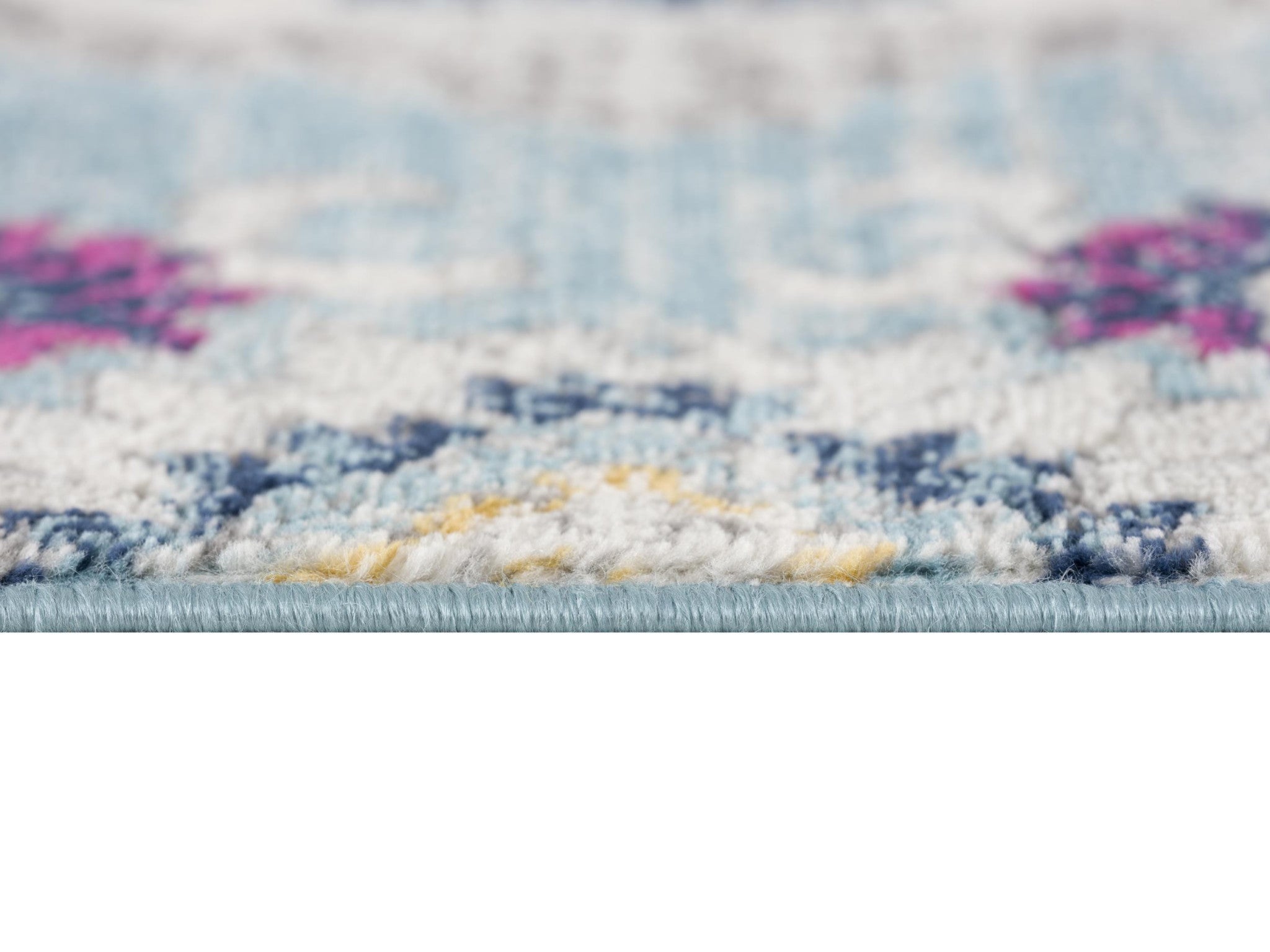 7 X 10 Blue Distressed Medallion Area Rug