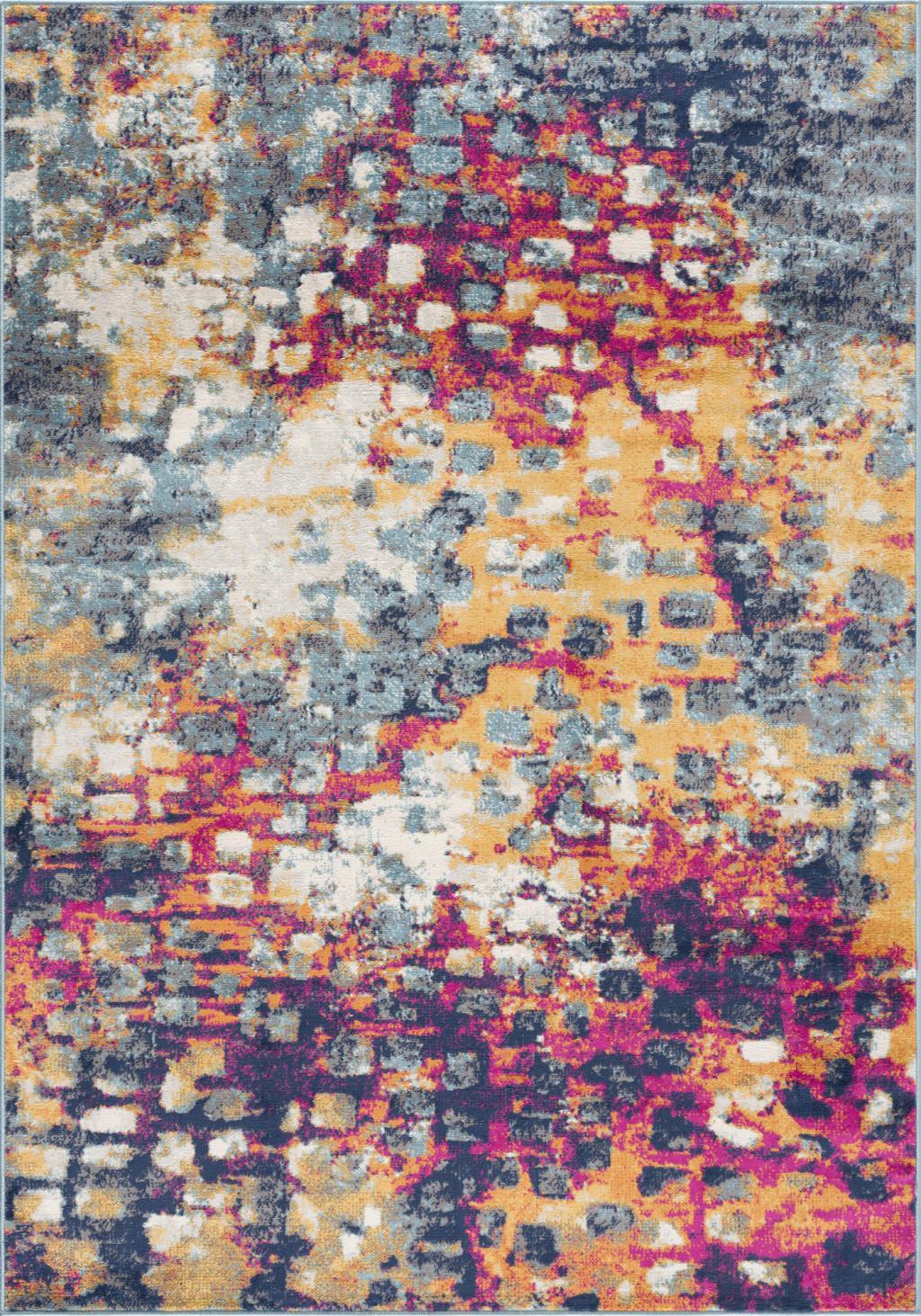 5 X 8 Multicolored Abstract Painting Area Rug