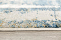 4 X 6 Ivory And Blue Abstract Distressed Area Rug