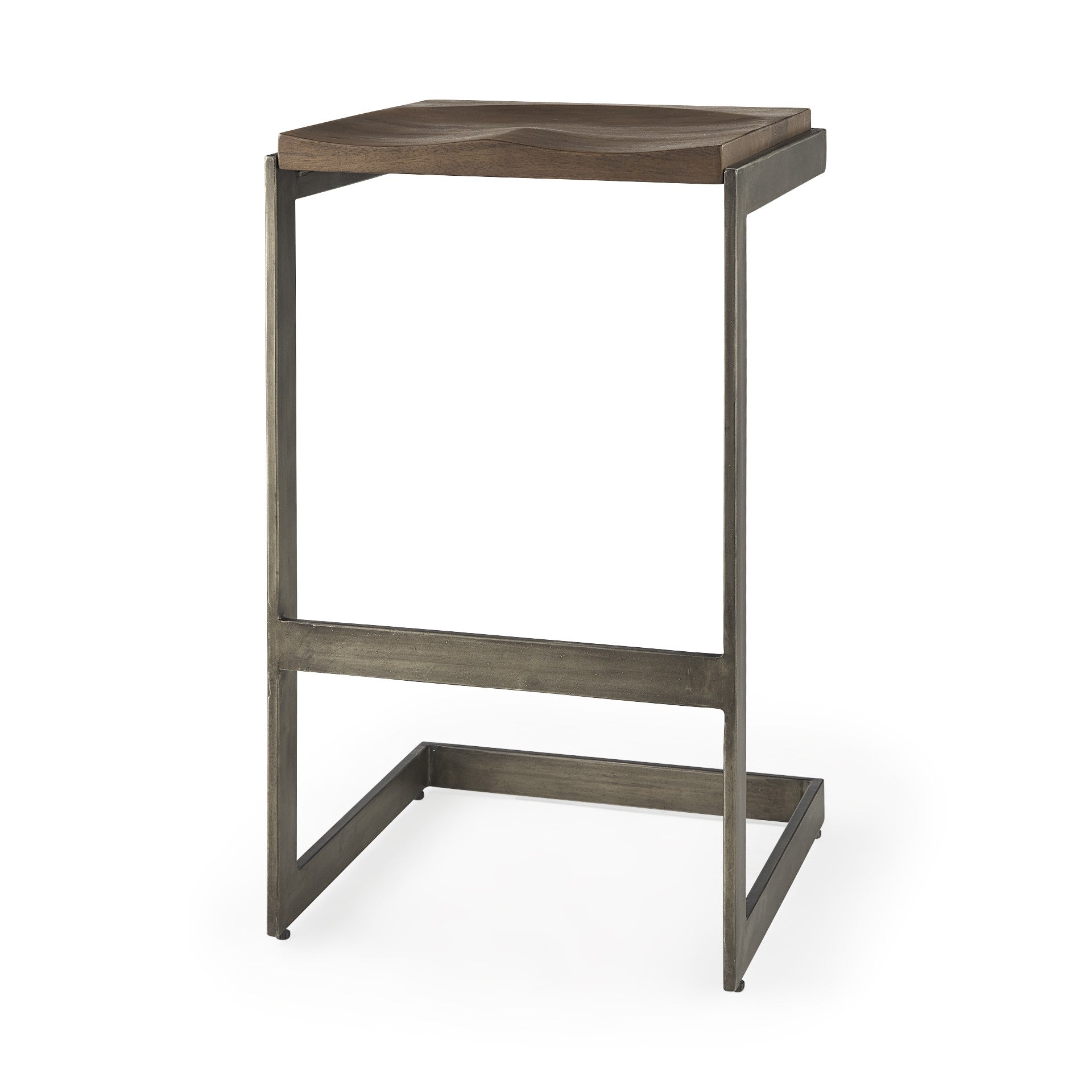 30 Warm Brown Cheeky Wood And Metal Bar Stool