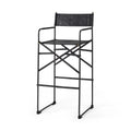 Black Leather Directors Chair Bar Stool