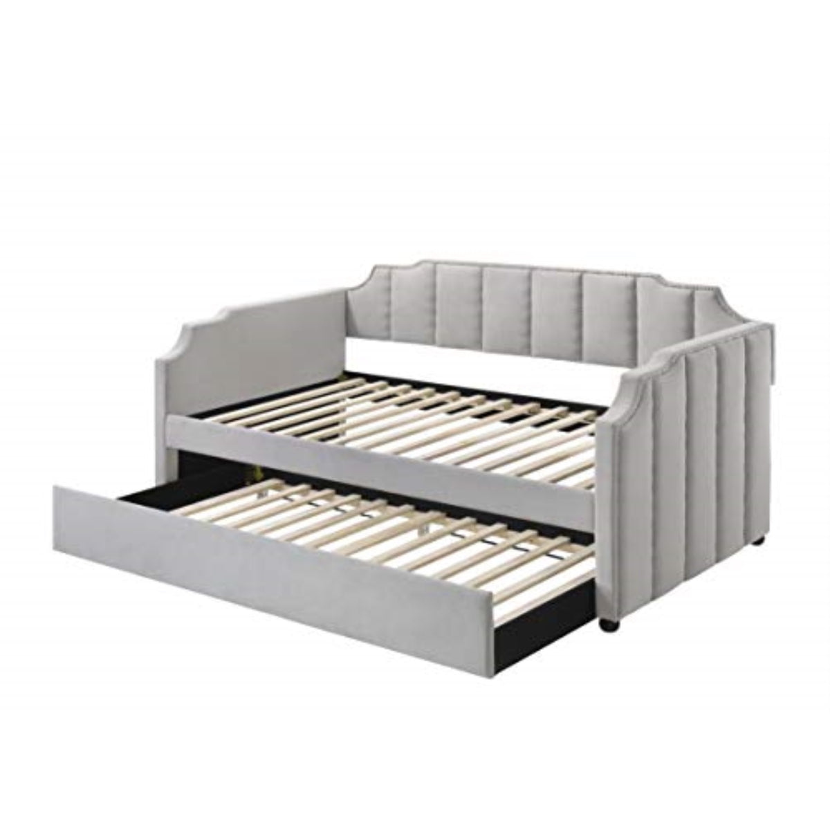 Daybed & Trundle (Twin Size) Dove Gray Velvet