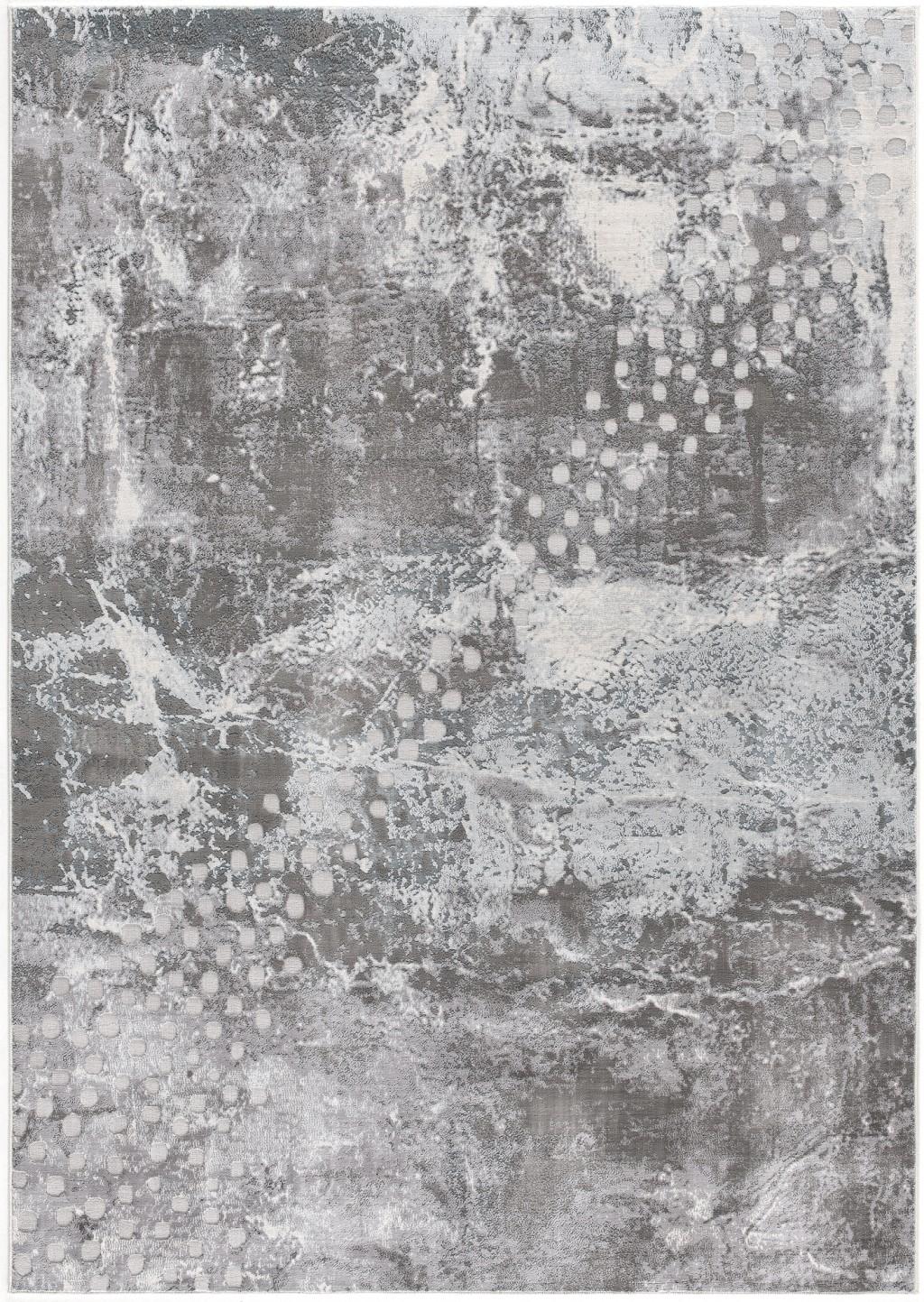 5 X 8 Gray Distressed Abstract Area Rug