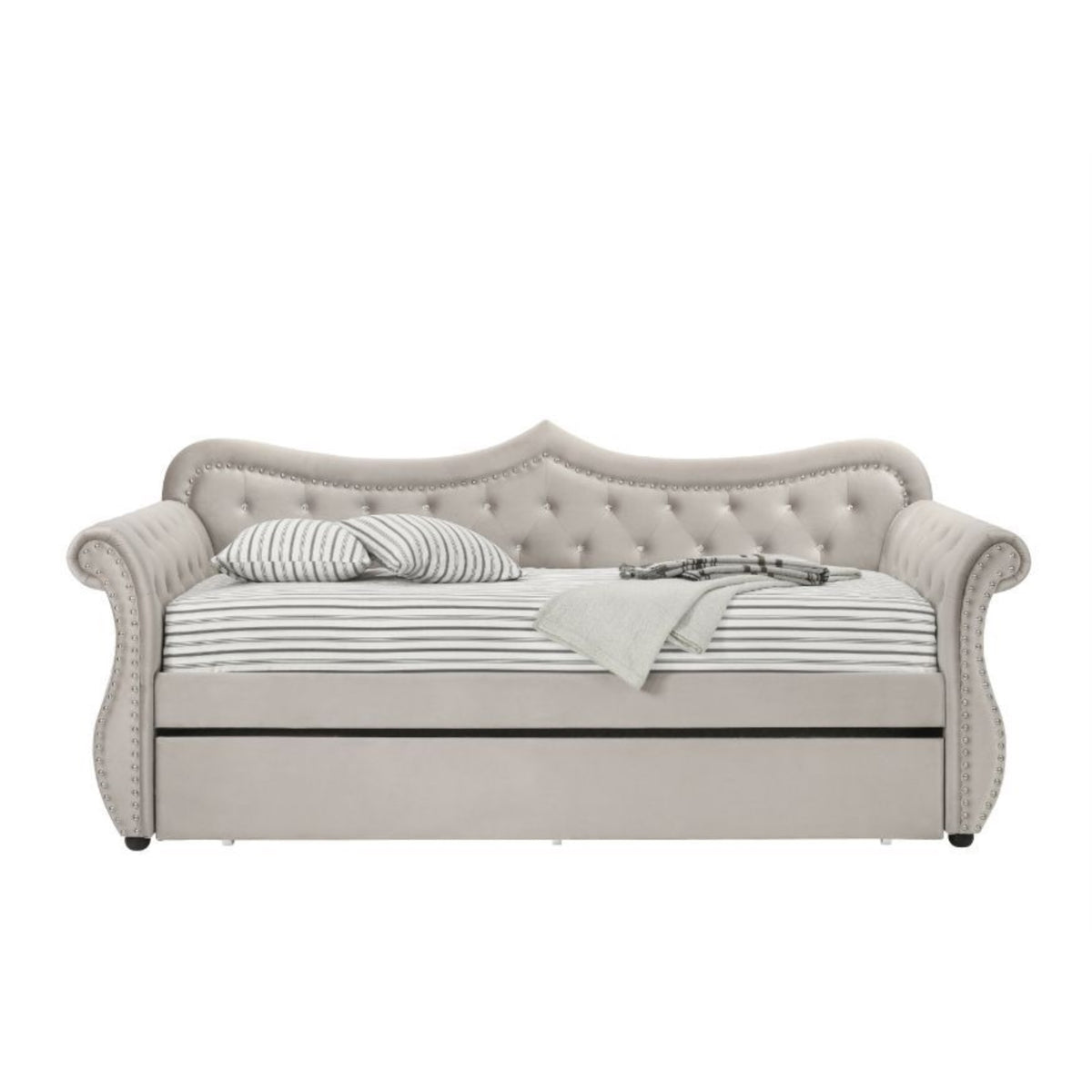 Daybed & Trundle, Beige Linen