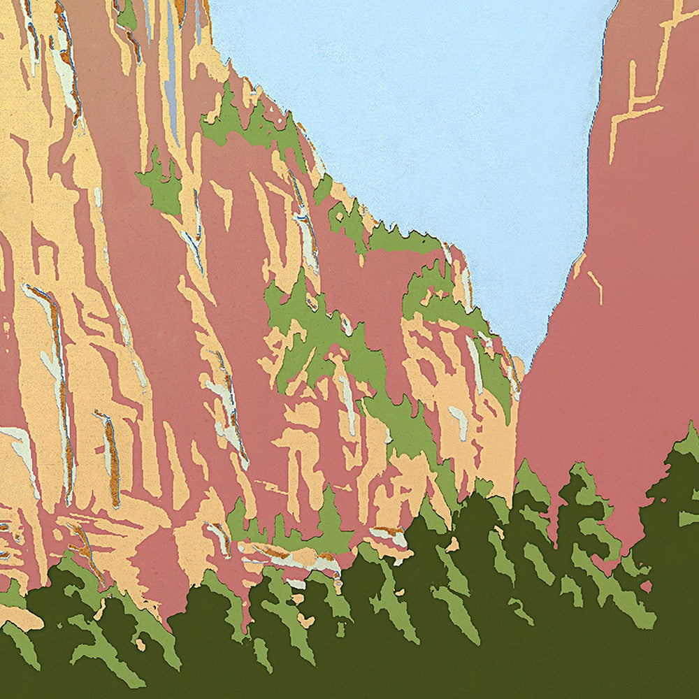 36 x 48 Zion National Park c1938 Vintage Travel Poster Wall Art