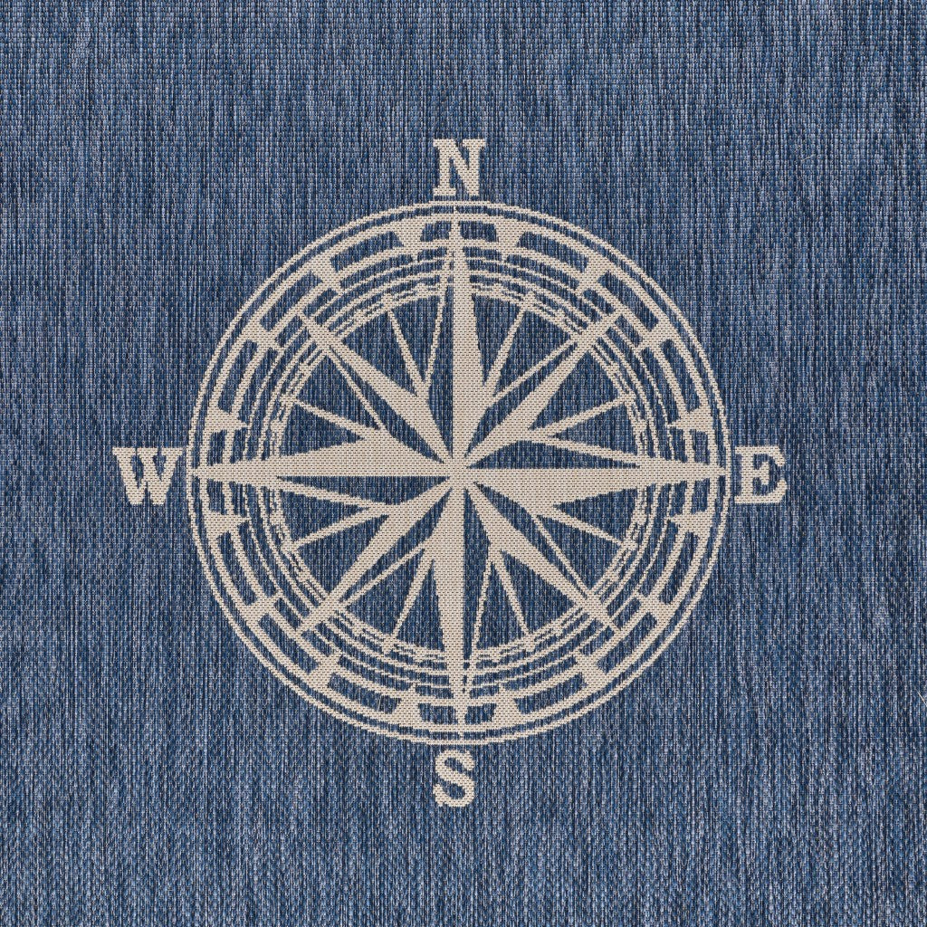 5 x 7 Navy Nautical Indoor Outdoor Area Rug