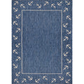 5 x 7 Navy Anchor Indoor Outdoor Area Rug