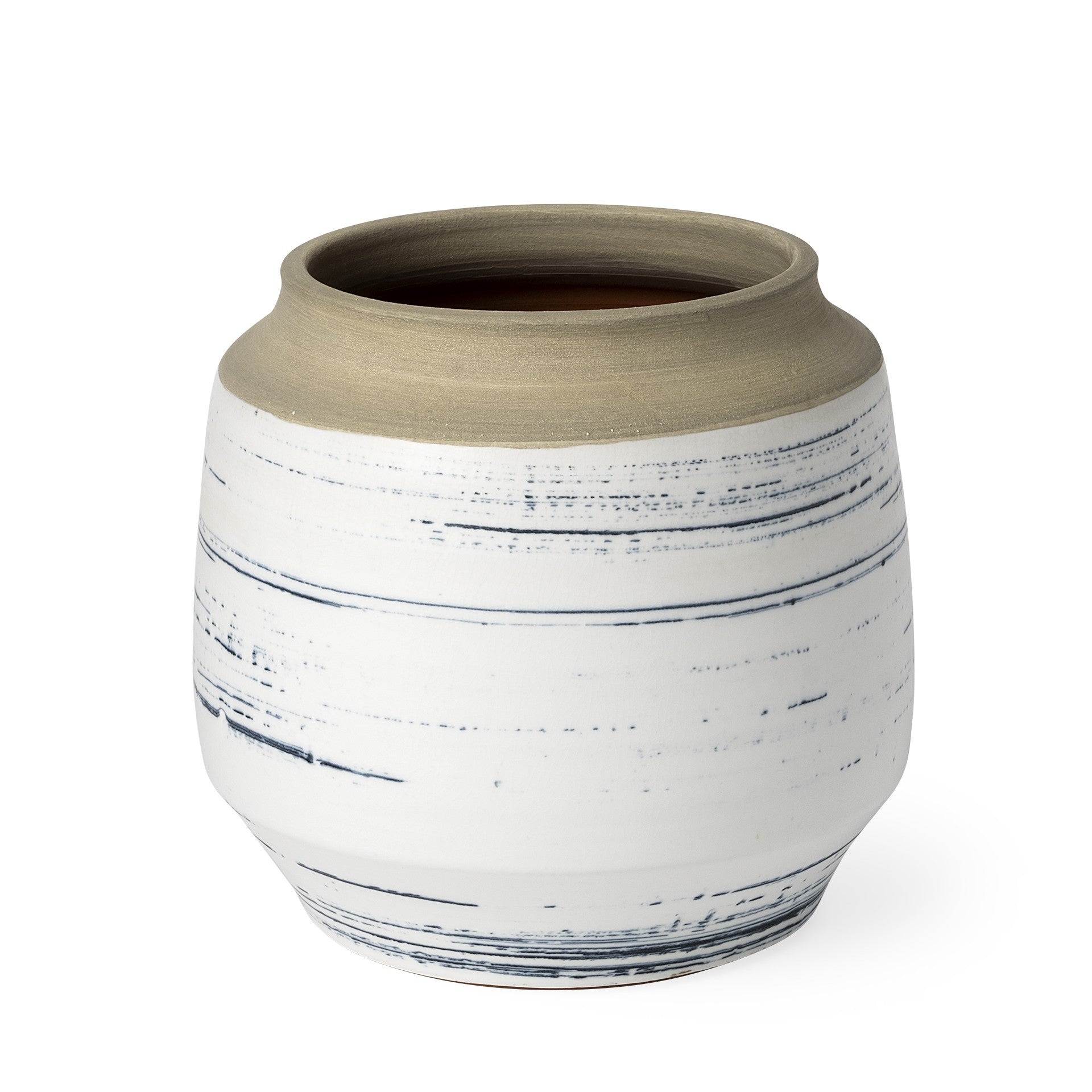 9 Blue White and Sand Coastal Ceramic Vase
