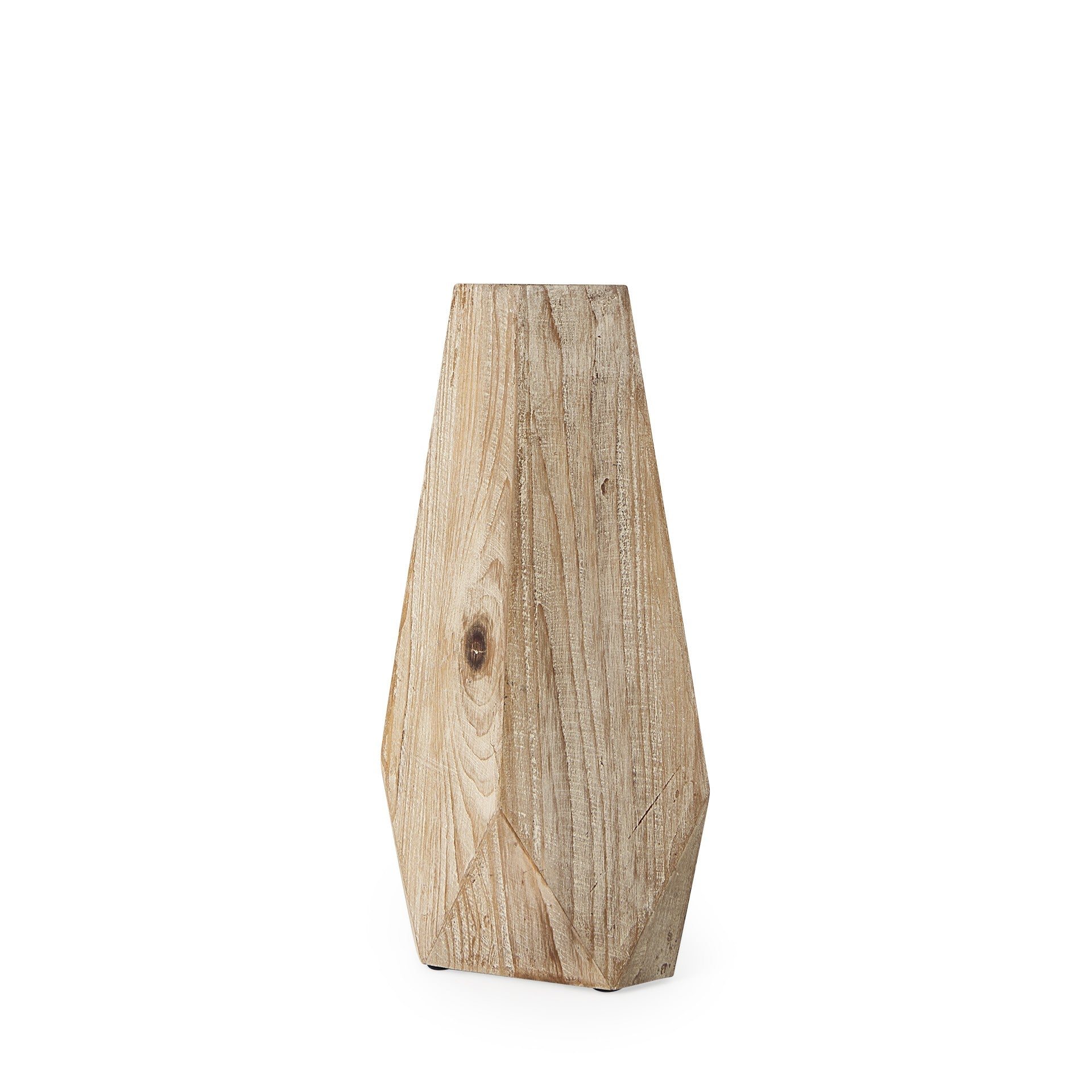 15 Natural Stain Geometric Wooden Vase