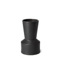 9 Matte Black Contempo Deco Ceramic Vase