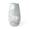 12 Gray and White Marble Design Glass Vase
