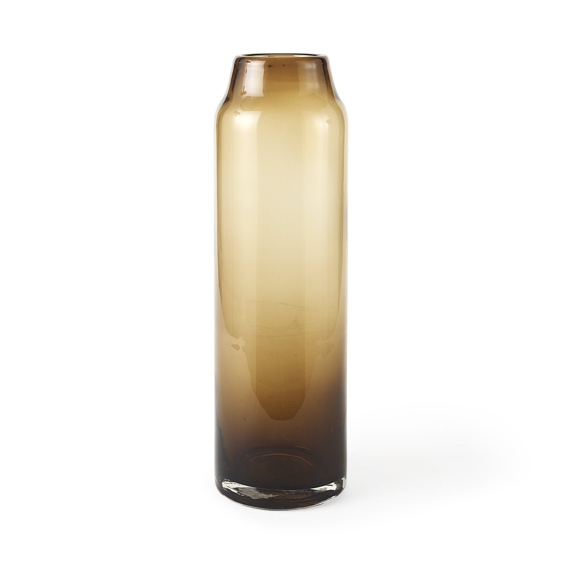 16 Vintage Look Ombre Brown Glass Vase