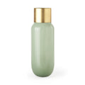 17 Smokey Green and Glass Narrow Vase