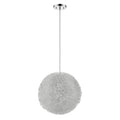 Luminary 1-Light Metallic Silver Pendant With Hand Woven Aluminum Wire Shade (12)