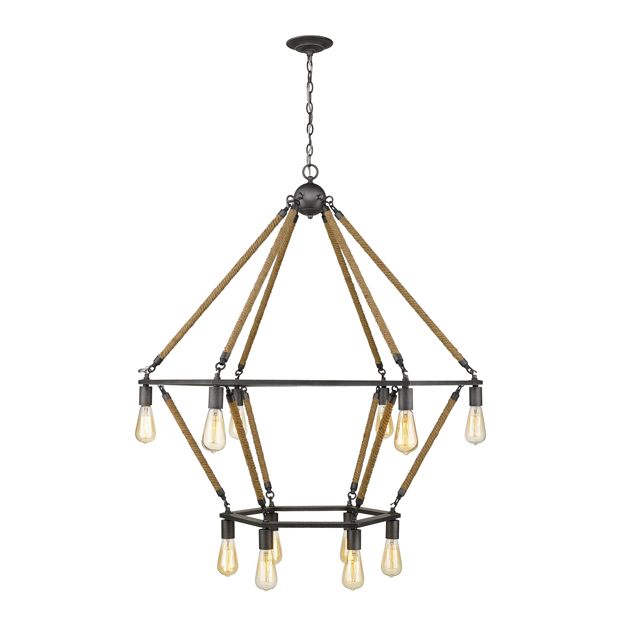 Holden 12-Light Antique Gray Wagon Wheel Chandelier