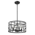 Amoret 4-Light Matte Black Convertible Pendant