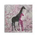 40 Exotic Pink Giraffes Canvas Wall Art