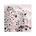 40 Pink Laying Leopard Canvas Wall Art