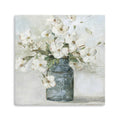 40 x 40 Watercolor Soft Pastel Dogwood Bouquet Canvas Wall Art