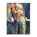 40 Bright Multi Color Elephant Canvas Wall Art