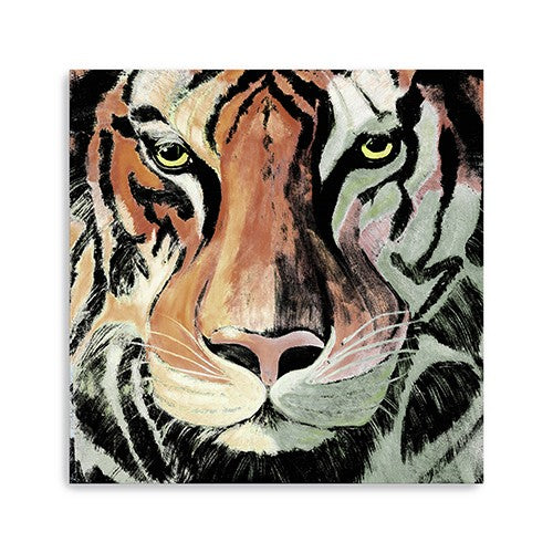 30 Staring Tiger Portrait Canvas Wall Art