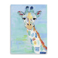 24 x 18 Pastel Patchwork Giraffe Canvas Wall Art