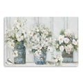 36 x 24 Watercolor Soft Pastel Bouquet Trio Canvas Wall Art