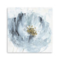 40 x 40 Watercolor Abstract Gray Blue Flower Canvas Wall Art