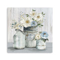 20 Rustic Grey Flowers Canvas Wall Art