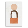 24 Abstract Orange Shapes in Balance Canvas Wall Art