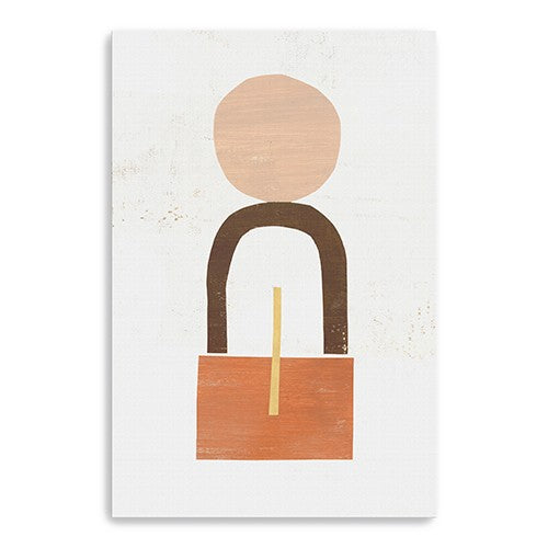 36 Abstract Orange Shapes in Balance Canvas Wall Art