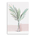 36 Pretty Green Foliage Pink Canvas Wall Art