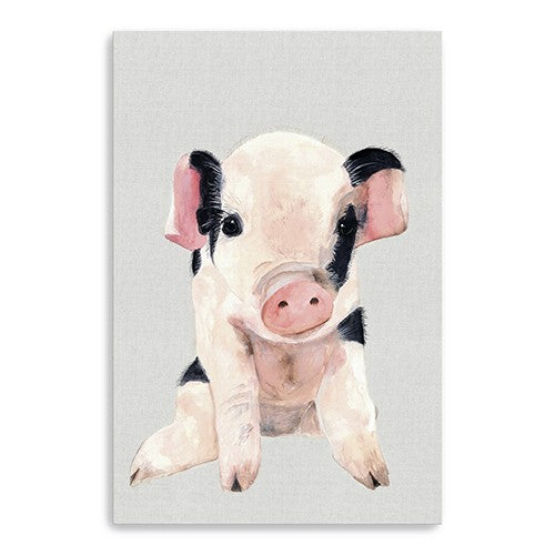 24 Cute Pink Piglet Canvas Wall Art
