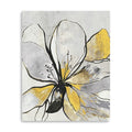20 Modern Yellow and Black Flower in Bloom Canvas Wall Art