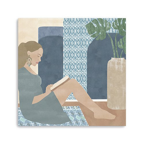 20 Bohemian Book Lady Canvas Wall Art