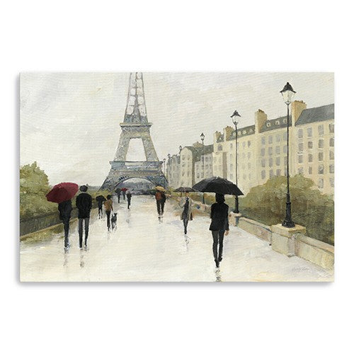 24 Parisian Rainy Day Canvas Wall Art