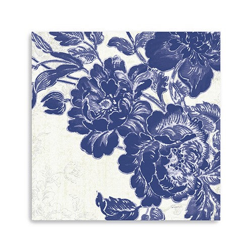 20 Blue Toile Rose Canvas Wall Art