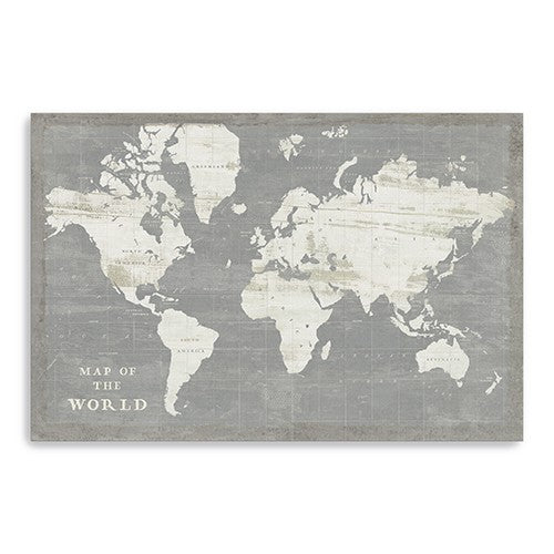 48 Minimalist World Map Canvas Wall Art