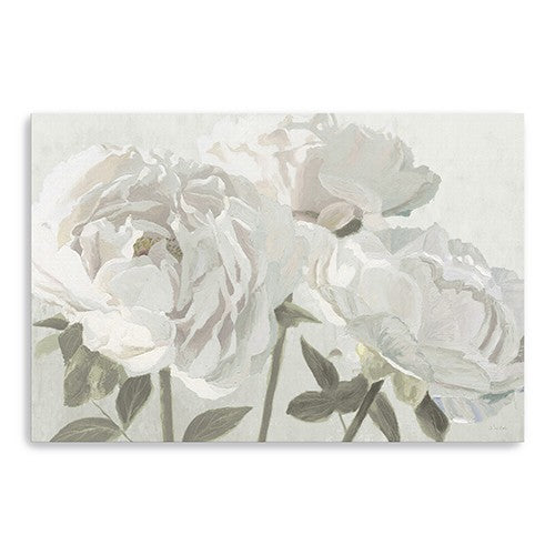 24 Neutral Flowers in Bloom Canvas Wall Art