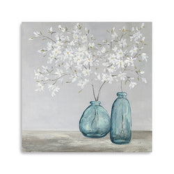 20 White Spring Flowers Canvas Wall Art