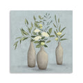 20 Bohemian Flowers in Ceramic Vases Canvas Wall Art