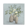 30 Pretty Bohemian Flowers in Ceramic Vases Canvas Wall Art