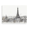 24 Monochrome Paris Rooftops Sketch Canvas Wall Art
